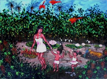 Sater Guaran-picker with her Kids